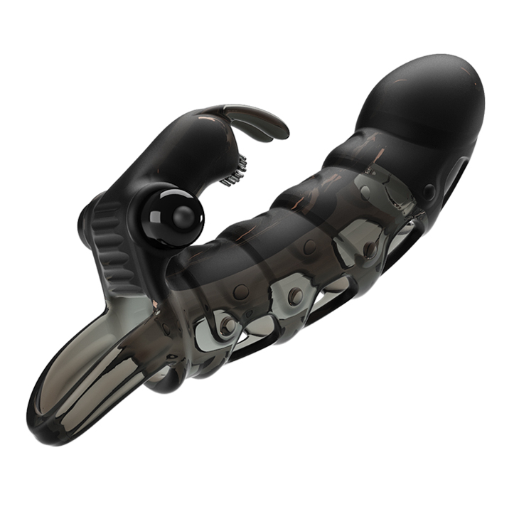 Насадка с клиторальным стимулятором "Pretty Love Cuper 7,5" черная 