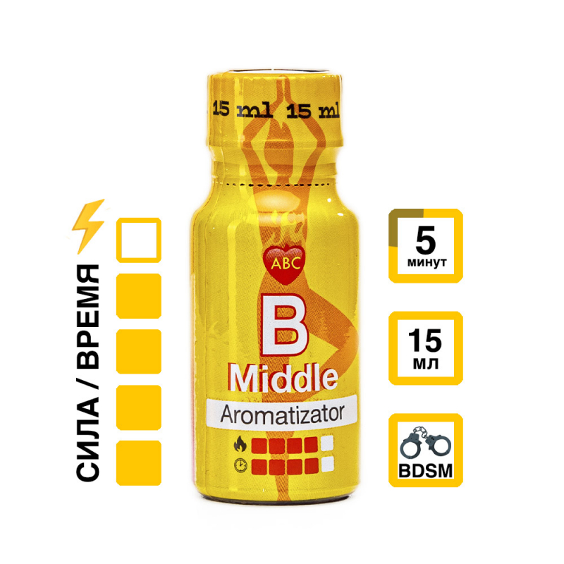 Попперс "ABC Middle" сильный и долгий, 15ml 