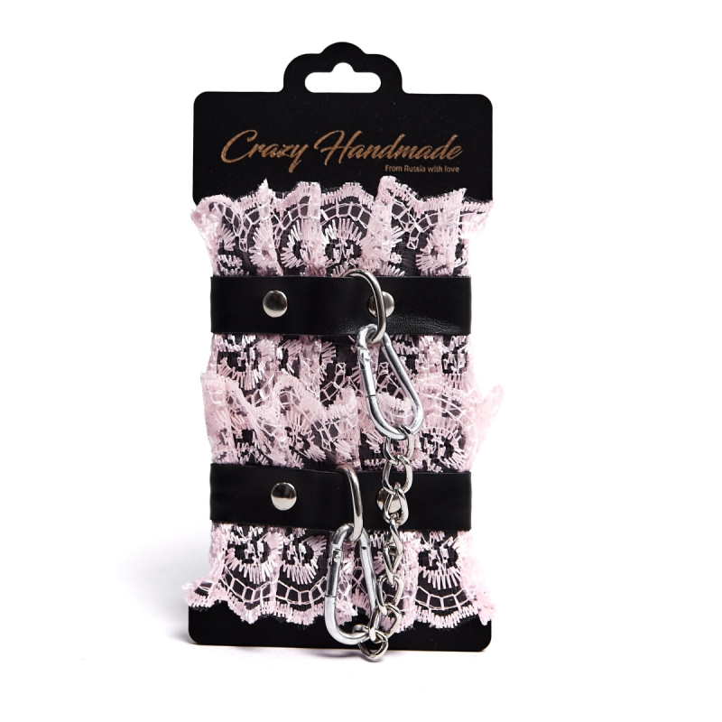 Оковы "Crazy Handmade" розовое кружево 